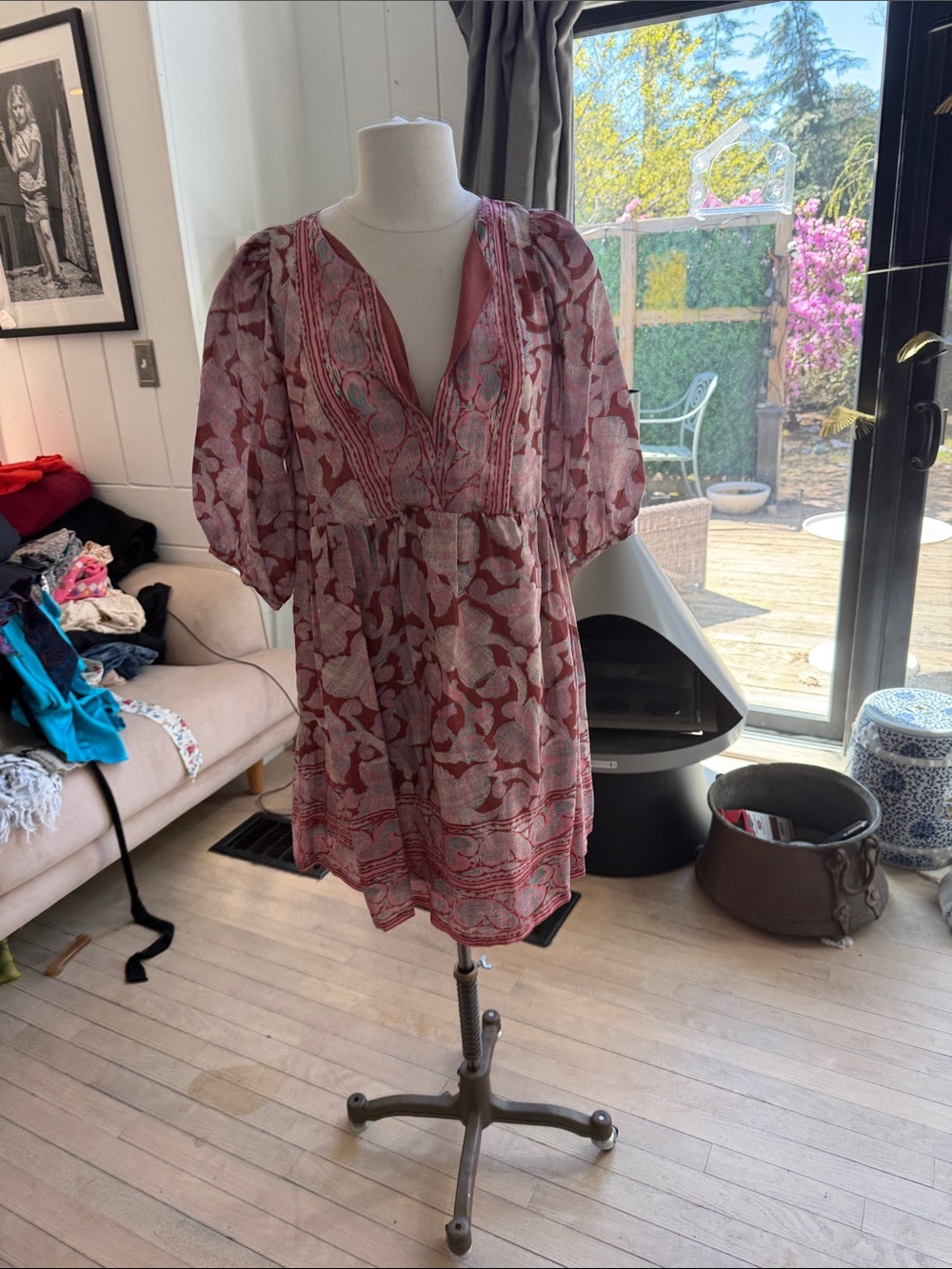 Stunning silk batik print dress.